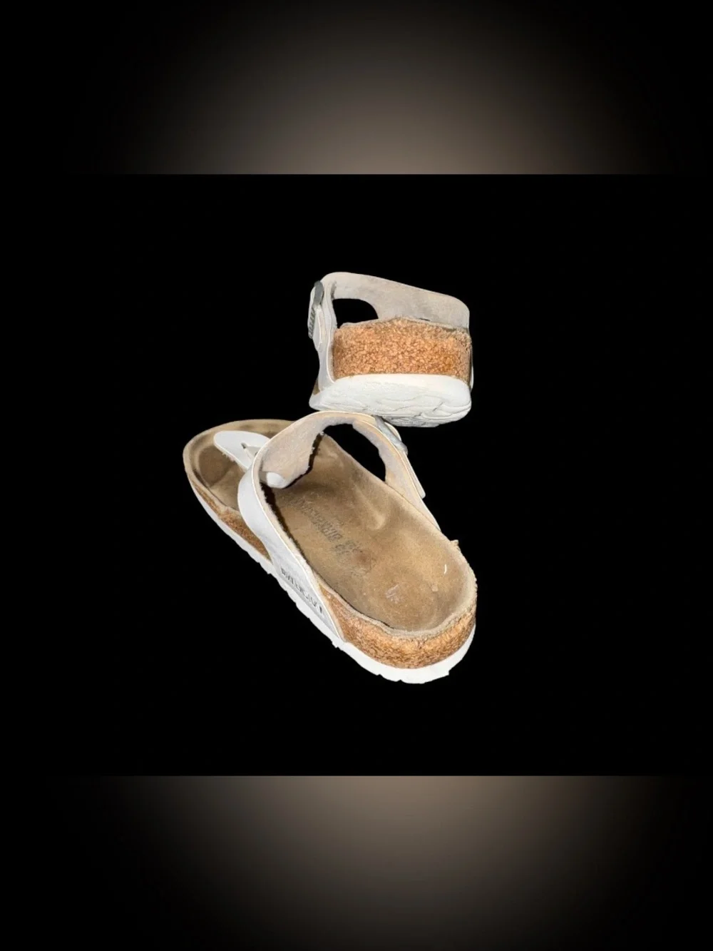 Birkenstock Gizeh white thong sandals women’s GIRL’s shoes size 35 4 4.5